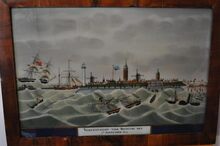 Storm voor de haven van Oostende 1833